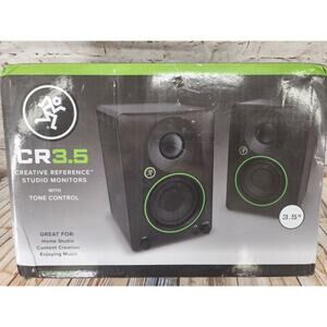 Pair Mackie CR3.5 3.5" Powered Studio Monitors Speakers w/ Tone Control NEW